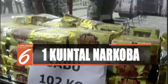 Polres Lampung Musnahkan 1 Kuintal Narkoba dan Puluhan Kilogram Ganja