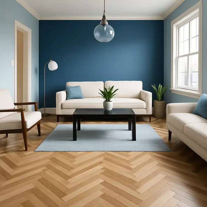 Lantai rumah minimalis Motif Chevron