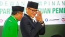 Pengumuman Sandi sebagai kader turut disaksikan sejumlah pengurus pusat PPP seperti Sekjen Arwani Thomafi, para wakil ketua umum, hingga pimpinan majelis partai. (Liputan6.com/Angga Yuniar)