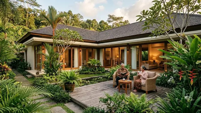 Model Rumah Satu Lantai Ideal untuk Pasangan di Masa Tua/AI Generated