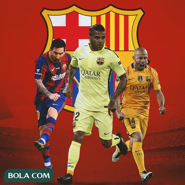 Barcelona - Lionel Messi, Dani Alves, Javier Mascherano