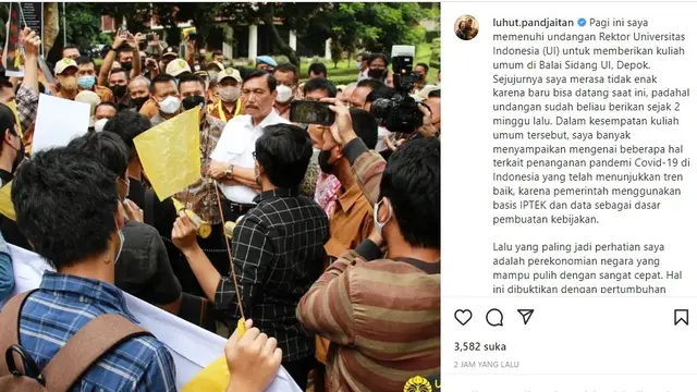 Luhut diadang mahasiswa di UI