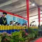 Perhelatan wisuda Polsri Palembang yang juga diikuti oleh pelaku penyebar ujaran kebencian terhadap Iriana Joko Widodo (Liputan6.com / Nefri Inge)