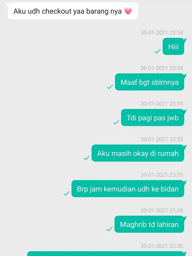 6 Balasan Penjual Online Shop Jelang Melahirkan Ini Bikin Senyum Tipis