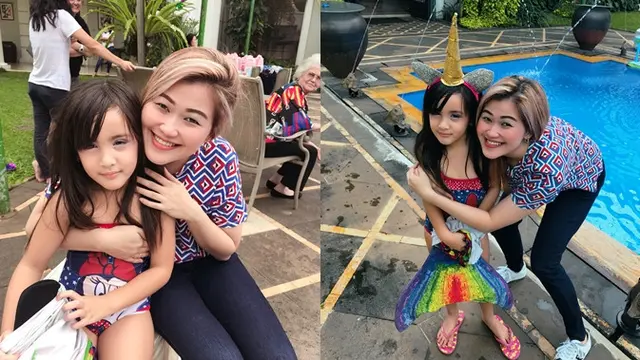Momen kebersamaan Talitha Elizabet dan Mikhayla Zalindra Bakrie.