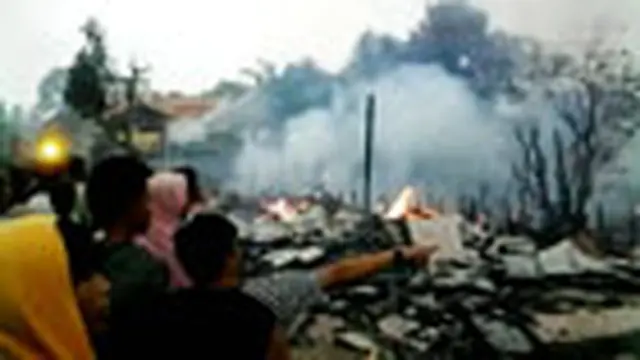 Puluhan Rumah Ludes Terbakar di Katingan