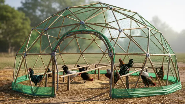 Kebun Ayam dengan Pagar Paranet
