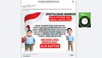 Cek Fakta: Tidak Benar Ini Tautan Pendaftaran Penerima Bansos Terbaru