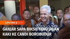Gubernur Jawa Tengah, Ganjar Pranowo menemui biksu yang tengah menjalani ritual thudong, di Magelang, Jawa Tengah, Selasa (30/5) kemarin. Ganjar menilai, sambutan warga yang hangat terhadap para biksu menunjukkan sifat asli orang Indonesia yang sanga...
