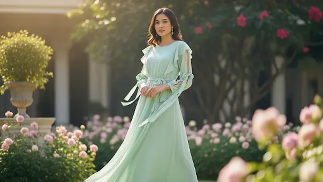 Dress Pita Bernuansa Pastel