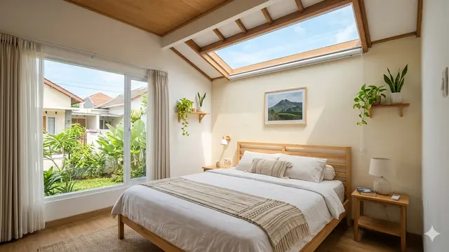 Rumah 1 Lantai Konsep Skylight