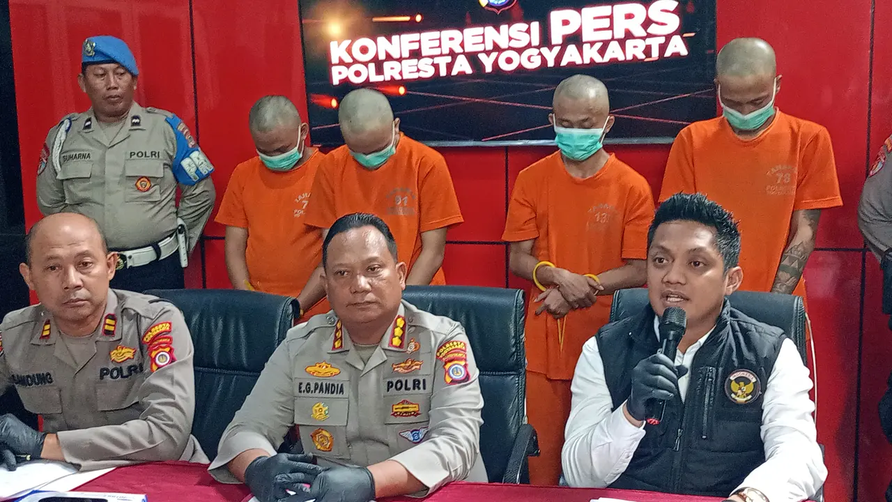 empat pelaku pengeroyokan dan pembunuhan pemuda yogya