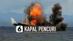 Kapal pencuri ikan di perairan laut. Indonesia tak lagi ditenggelamkan. Penenggelaman kapal muncul saat era Menteri KKP Susi Pudjiastuti.