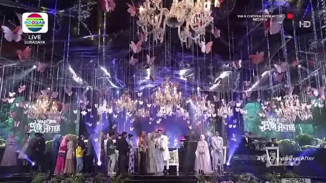 Resepsi Pernikahan Via Vallen dan Chevra Yolandi. (Indosiar)