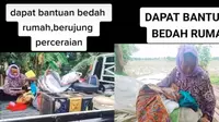 Bantuan bedah rumah dari pemerintah berujung perceraian. (Sumber: TikTok/Awonk Tutorial)