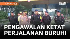 Hari Buruh, Ratusan Polisi Jaga Ketat 6 Gerbang Tol Cimahi!