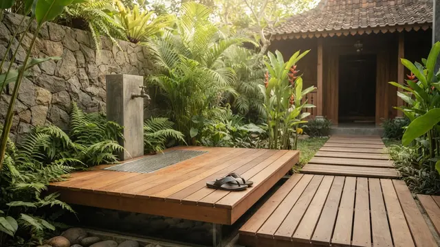 Model Tempat Wudhu Outdoor yang Sederhana tapi Nyaman