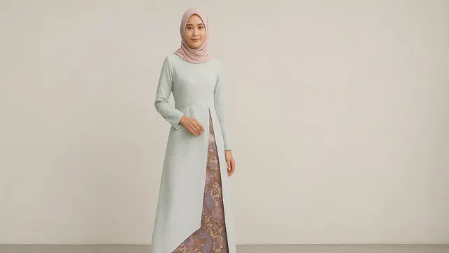 Rekomendasi Gamis Brokat Belah Samping yang Sedang Tren di 2025/Ilustrasi gambar oleh AI