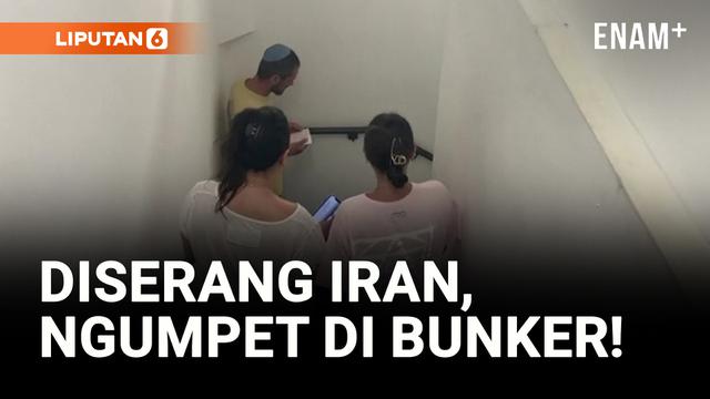 Detik-detik Warga Israel Bersembunyi di Bunker saat Diserang Iran