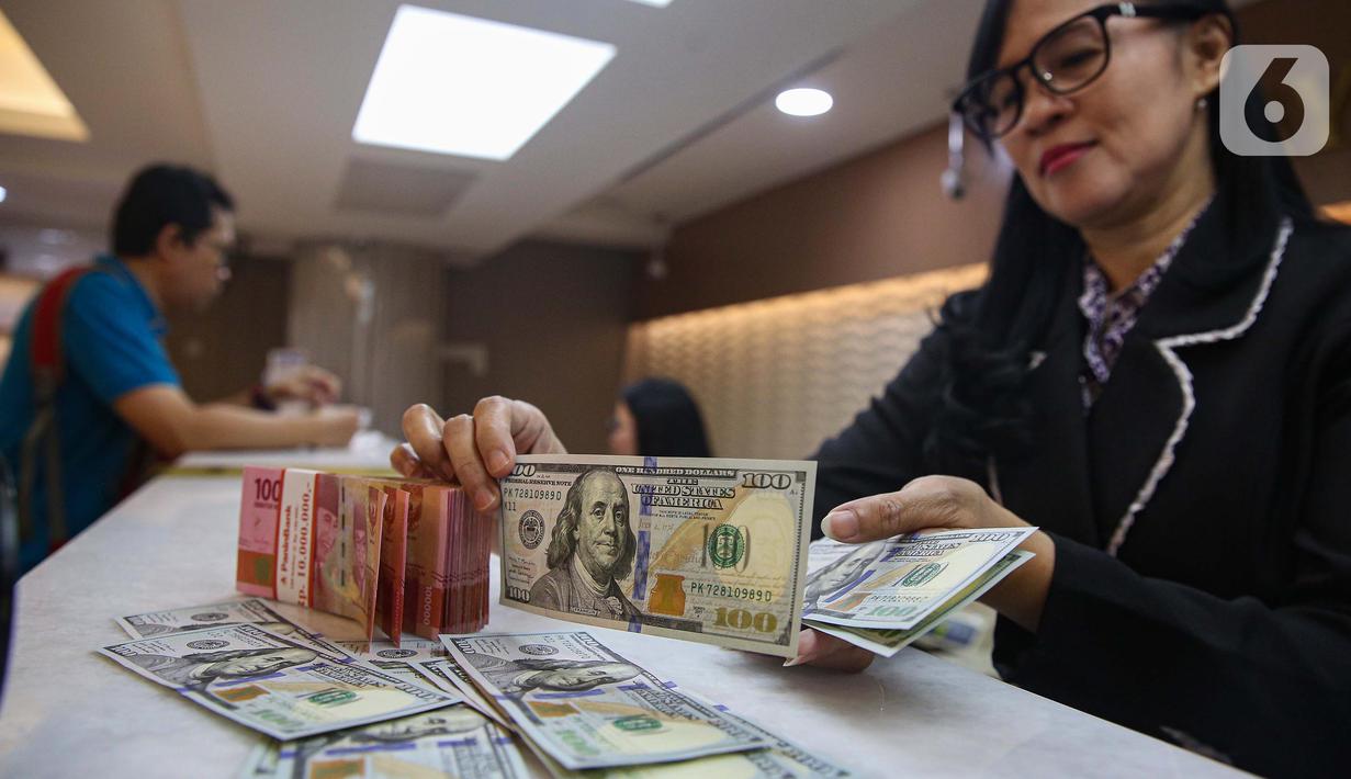 Mengakhiri perdagangan Senin (13/1/2025), rupiah melemah 0,57% atau 93 poin ke level Rp16.283 per dolar AS. (Liputan6.com/Angga Yuniar)