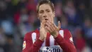 Pemain Atletico Madrid, Fernando Torres  menjadi penentu kemenangan timnya atas  Getafe CF pada lanjuta La Liga Spanyol pekan ke-24 di Stadion Coliseum Alfonso Perez,  Getafe. (AFP / Curto De La Torre)
