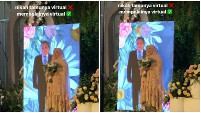 Video Mempelai Pria Virtual saat Ikut Resepsi Pernikahan Viral, Ini Alasannya