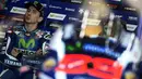 Jorge Lorenzo menorehkan waktu lap tercepat 1 menit 30,463 detik pada sesi latihan bebas kedua MotoGP Valencia di Sirkuit Ricardo Tormo, Jumat (11/11/2016). (AFP/Jose Jordan)
