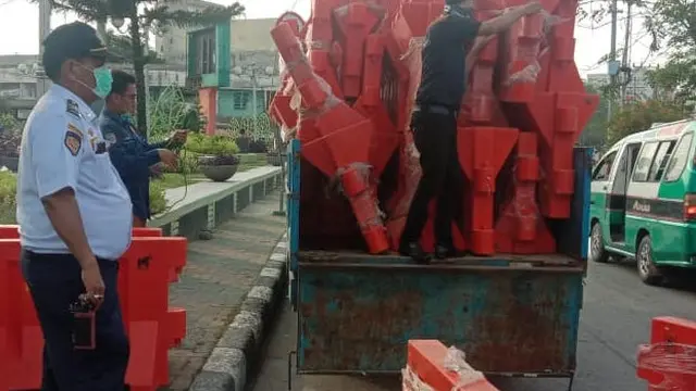Penutupan ruas jalan di Kota Medan