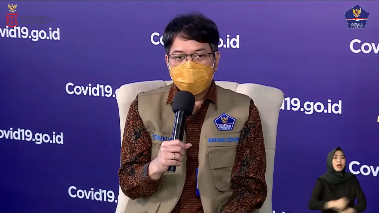 Ketua Bidang Perubahan Perilaku Satgas COVID-19 dr. Sony Harry B. Harmadi dalam gelar wicara daring yang diadakan oleh BNPB pada Kamis (25/02/2021). (Foto: Tangkapan layar YouTube BNPB)