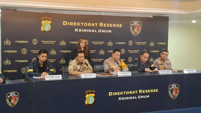 Direktorat Reserse Polda Metro Jaya saat menggelar konferensi pers terkait kasus penipuan wedding organizer (WO) PT Ayu Puspita Sejahtera.