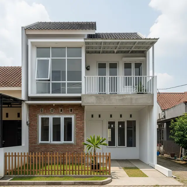 9 Inspirasi Rumah 2 Lantai di Lahan Terbatas 6x10 Meter Hemat Biaya, Hunian Modern
