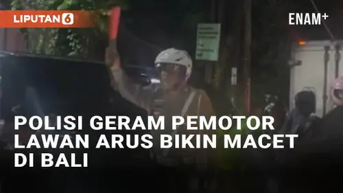 VIDEO: Viral Polisi Geram Pemotor Lawan Arus Ramai-Ramai Sebabkan Kemacetan di Bali