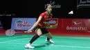Kekalahan Putri KW memastikan Indonesia tanpa wakil tunggal putri di perempat final Indonesia Masters 2026. Tampak dalam foto, pebulu tangkis tunggal putri Indonesia, Putri Kusuma Wardani saat bertanding melawan wakil Taiwan, Huang Yu-Hsun, pada babak 16 besar Indonesia Masters 2026 di Istora Gelora Bung Karno, Senayan, Jakarta, Kamis (22/1/2026). (Bola.com/M Iqbal Ichsan)