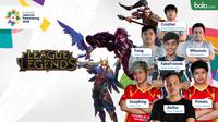 Atlet League of Legends (LoL) Asian Games 2018. (Bola.com/Dody Iryawan)