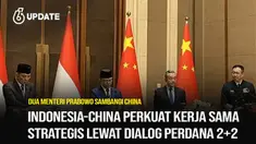 Menteri Luar Negeri China Wang Yi dan Menteri Pertahanan China Dong Jun melakukan dialog bersama Menteri Luar Negeri RI Sugiono dan Menteri Pertahanan RI Sjafrie Sjamsoeddin. Dialog bersama ini disebut sebagai pertemuan perdana ‘2+2’ antara mente...