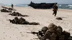 Marinir AS melakukan operasi pendaratan saat latihan militer Baltops 2018 di Laut Baltik, Lithuania (4/6). (AP/Mindaugas Kulbis)