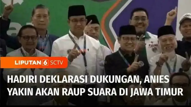 VIDEO: Anies-Imin Hadiri Deklarasi Dukungan oleh HMI, Yakini akan Raup Suara Signifikan di Jawa Timur