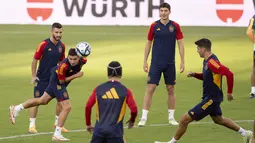 Spanyol akan ditantang Siprus pada matchday keenam Kualifikasi Euro 2024 di Nuevo Los Carmenes (Granada) pada Rabu, 13 September 2023, jam 01:45 WIB. (JORGE GUERRERO / AFP)