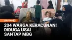 Sebanyak 204 orang di Kecamatan Cikalong Kulon, Kabupaten Cianjur, Jawa Barat, diduga mengalami keracunan usai menyantap makanan dari program Makan Bergizi Gratis (MBG), Selasa sore hingga malam.