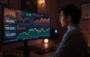 Ilustrasi harga kripto. (Foto by AI)