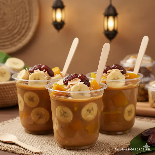 Ide Jualan Takjil Pakai Pemanis Alami untuk Ramadan 2026 (Foto: Gemini AI)