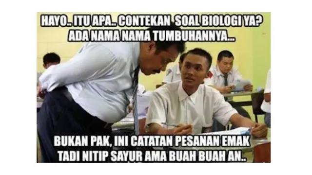 6 Meme Kocak Saat Nyontek Waktu Ulangan Ini Bikin Kangen Sekolah Hot