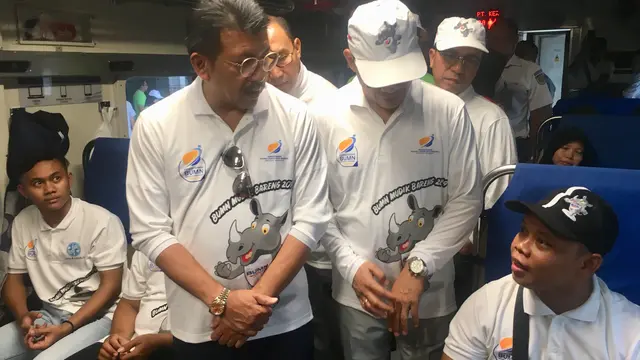 Pelepasan Mudik Bareng BUMN di Stasiun Pasar Senen
