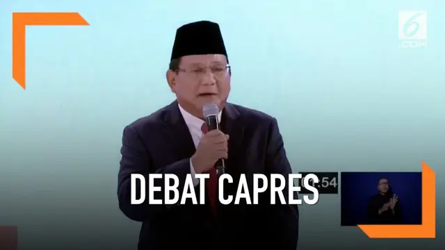 Prabowo sebut perusahaan perusak lingkungan ramai di era Jokowi dalam debat capres 2019.