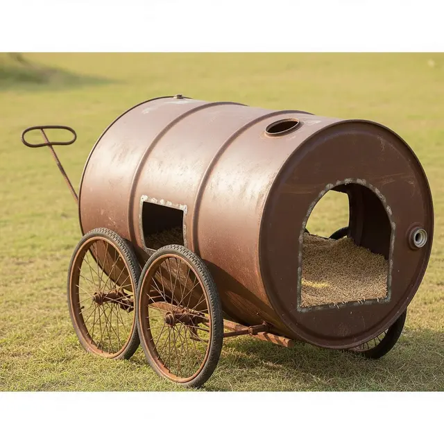 Cara Membuat Kandang Ayam Portable dari Drum Bekas Tanpa Las