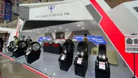 PT Gajah Tunggal Tbk menempati booth di Pre-Function Hall 5-6A, line up produk-produk ban terbaik GT Radial ditampilkan. (ist)