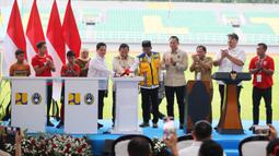 Renovasi 17 stadion berstandar FIFA yang tersebar di sejumlah daerah ini menjadi bagian dari komitmen pemerintah pusat dalam meningkatkan kualitas infrastruktur sepak bola di Indonesia. (Foto: Dokumentasi PSSI)