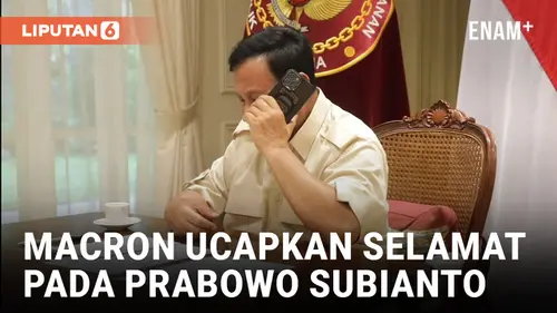 VIDEO: Prabowo Terima Ucapan Selamat dari Macron via Telepon