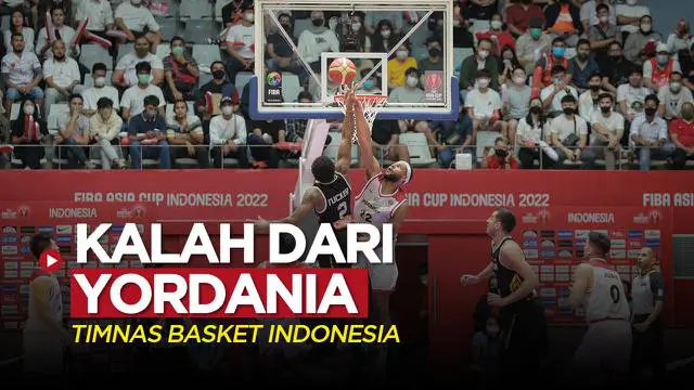 Berita motion grafis Timnas Basket Indonesia kalah dari Yordania dalam laga keduanya di Grup A FIBA Asia Cup 2022, Kamis (14/7/2022) sore hari WIB.