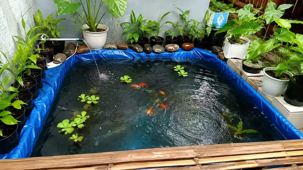 Cara Membuat Kolam Mini dengan Terpal di Halaman Rumah